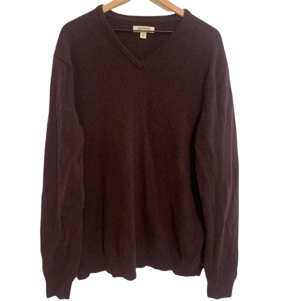 Goodthreads 100% Lambs Wool V-neck Grandpa Pullover Sweater XXL